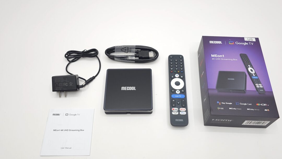 Mecool MEon1 TV box package contents